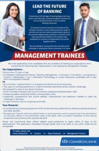 Management Trainee for Consumer Banking (May 2023).